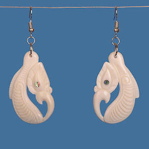 Bone Earrings: Bone Manaia Earrings