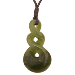 Greenstone Pendants: Greenstone Double Twist Pendant
