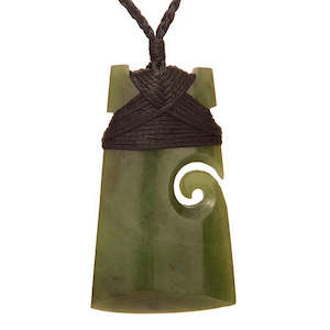 Greenstone Pendants: Greenstone Toki With Koru