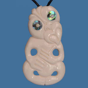 Special Bone Carvings: Bone Tiki Pendant