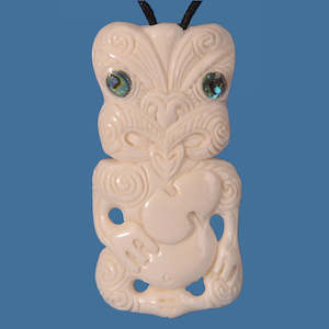 Bone Tiki Pendant with Patu