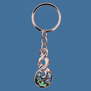 All: Pāua Double Twist Keyring