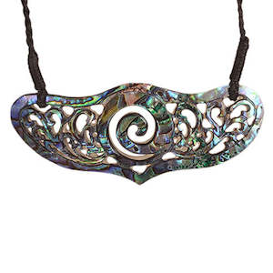 Paua Shell Items: Detailed Paua carved necklace