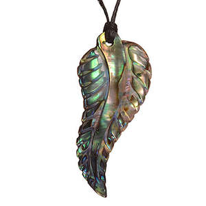 Paua fern pendant