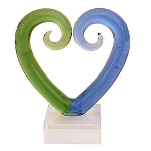 Glass Art: Glass Kissing Koru