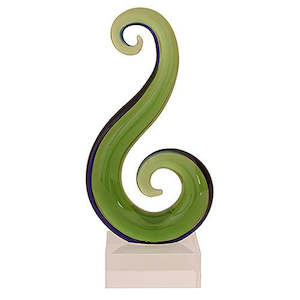 Glass Art: Glass Koru Hook Ornament