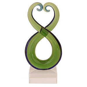 Glass Art: Glass Kissing Korus Twist Ornament