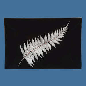 Platters: Glass Silver Fern Plate
