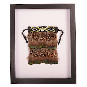 Framed Mini Korowai with Olive Green Band