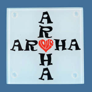Glass Aroha Coaster Set