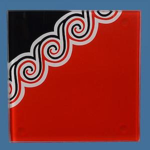 Glass Koru Coaster Set