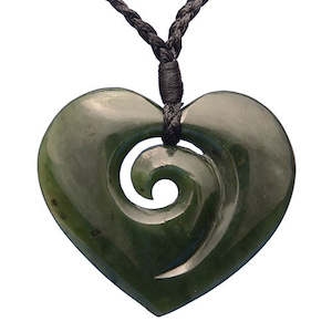 Jade Heart with Koru