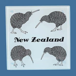 Coasters: Glass Kiwi Coaster Set
