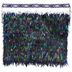 Full Length Maori Feather Korowai: Korowai - Takahe