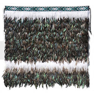 Full Length Maori Feather Korowai: Korowai - Pounamu