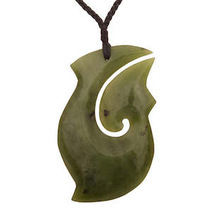 Greenstone Pendants: Greenstone Hook 70mm Pendant