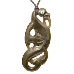 Jade Pendants: Large Jade Manaia Pendant Necklace