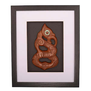 Shadowbox Art: Shadow Box Wall Art with Hand Carved Wood Manaia