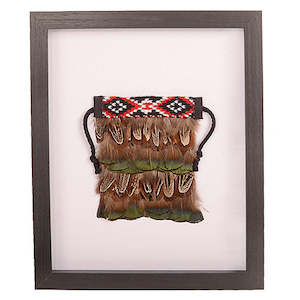 Korowais: Framed Mini Korowai with Red Band