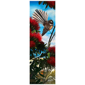 Dave Sotogi Art: Glass Art Piwakawak Pohutakawa