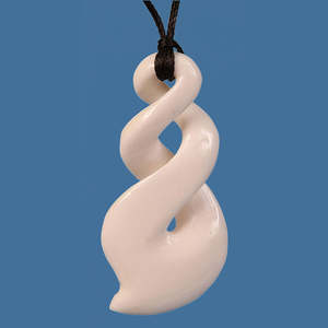 Bone Double Twist Pendant