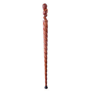 Maori Hardwood Carvings: Decorative Twist Stick Tiki Top