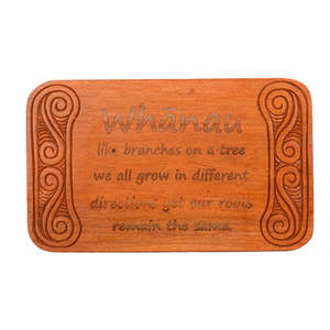 Whanau Wood Sign