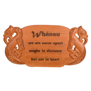 All: Whanau Carved Wood Sign