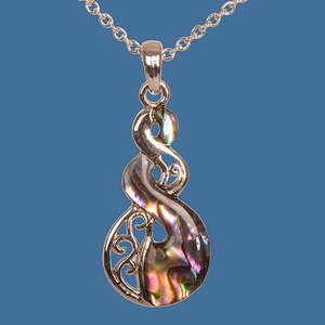 Paua Twist Pendant on chain