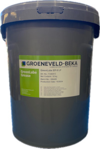 Greenlube Grease: Groeneveld-Beka  ep0 Greenlube • 18 kg Plastic Pail