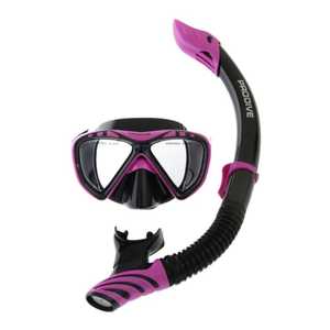 Scuba Diving Software: ADULT TWIN LENS PREMIUM SILICONE MASK & SNORKEL SET