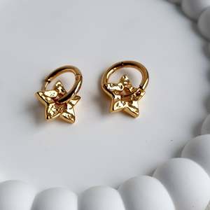 Earrings: Star Huggies - Gold or Silver