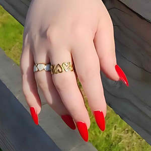 Rings: Heart to Heart Bundle - Matching Adjustable Ring Set