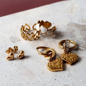 Golden Love Bundle - Gold Earring and Ring Set