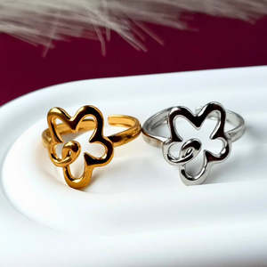 Flower Power Adjustable Ring - Gold or Silver