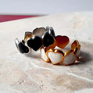 Rings: Eternal Hearts Adjustable Ring - Gold or Silver