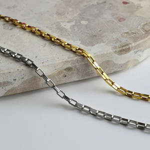 Necklaces: Bold Links Chain Necklace - Gold or Silver