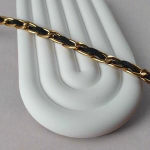 Leather Twist Bracelet - Gold