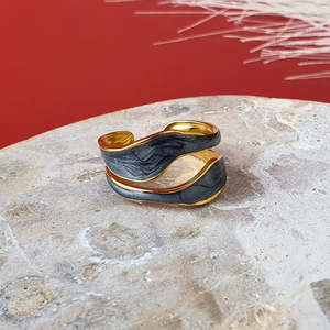 Flowing Waters Adjustable Ring - Gold