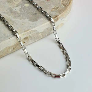 Bold Links Chain Necklace - Silver