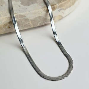 Snake Chain Necklace - Silver