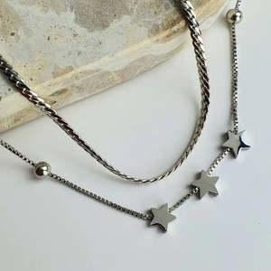 Necklaces: 3 Wishes Necklace - Silver