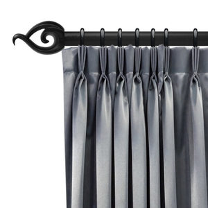 Products: Expandable Rod Set with Wave Finial 210-300cm – Black – DIY Online