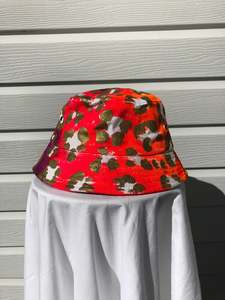 Dizzie Bucket Hats: Rainbow Leopard - 100% Heavy Brushed Cotton Bucket Hat