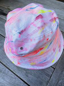 Dizzie Bucket Hats: Peachy Dreamy - 100% Heavy Brushed Cotton Bucket Hat
