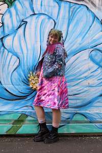 Rainbow Dots Denim Jacket Size 12