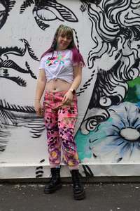 Pink Leopard Crop jeans