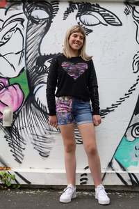 Dizzie Upcycled: Princess Caroline Shorts Size 8