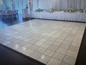 Products: White Dance Floor Hire