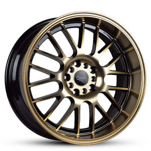 Mags: ORBIT CRANK 18x8.5 5/100 5/114.3 30 GLOSS BLACK FP + BRONZE